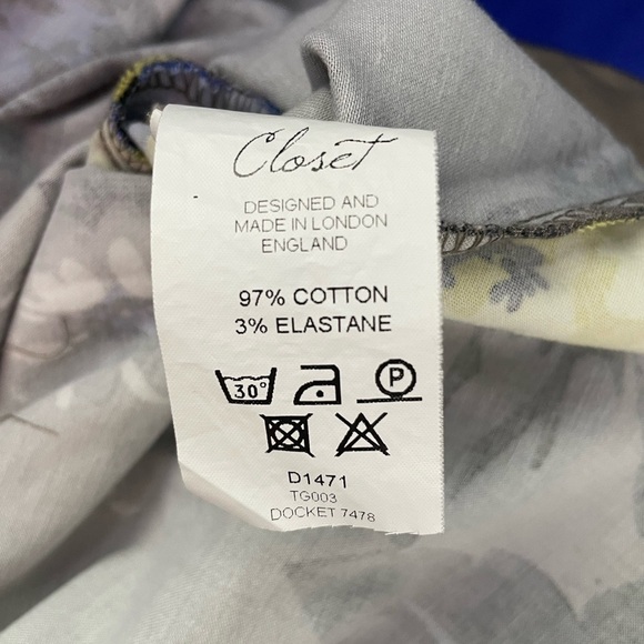 Closet V Neck Floral Shift Dress in Brown Size 14 - Picture 4 of 4